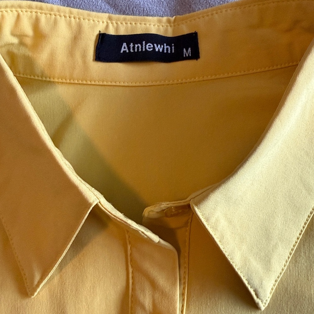 Women’s Yellow Button-Down Shirt - Picture 5 of 5
